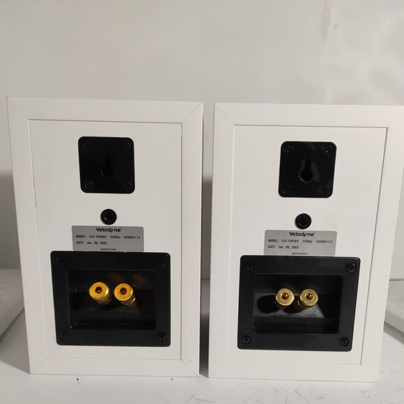 Pair Rare White Velodyne CHT-14WV Bookshelf Satellite Speakers 2002 - Picture 6 of 16